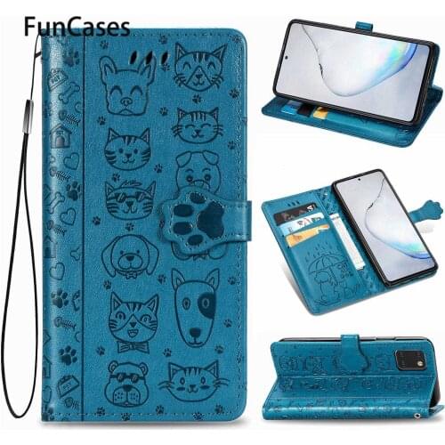 Lovely Pet PU Leather Wallet Case For Samsung M40S Casa Samsung phone case M80S Note 10 Lite A81 M30S A91 M60S Cellphone Cases
