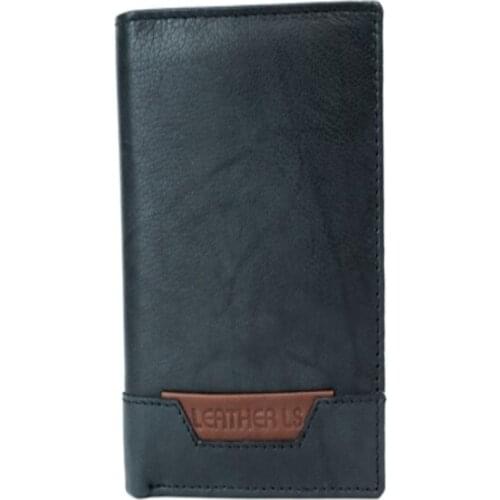 Mens wallet, book type, wallet, card holder, cowhide