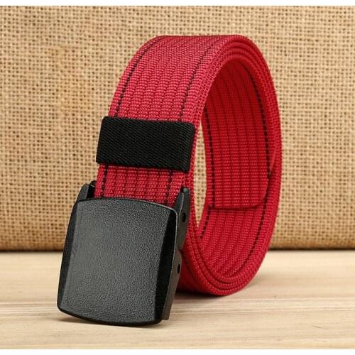 2020 Tactical Belt Men Nylon Army Belts Adjustable Outdoor Travel Waist Belt Army Plastic Buckle Belt for Trousers 120*3.8 CM