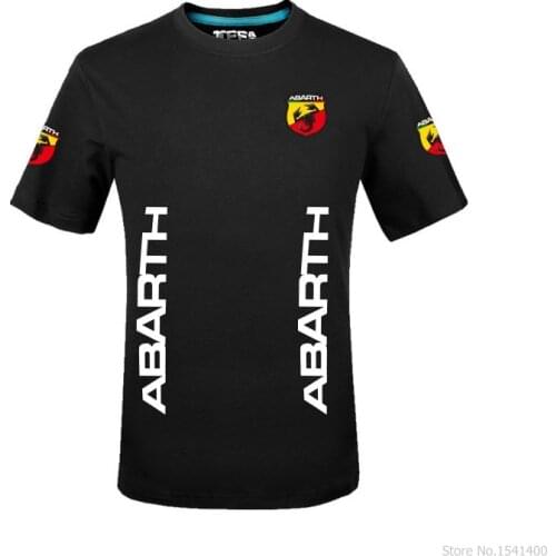New summer for man and woman Abarth T-Shirt solid colour tops casual T shirt