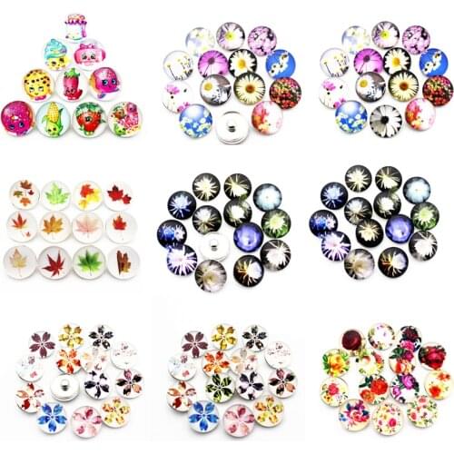 Newest 10pcs/lot life tree fruits flower Snaps Buttons 18mm Snaps Charms Fit Ginger Snaps Bracelets&Bangles Jewelry