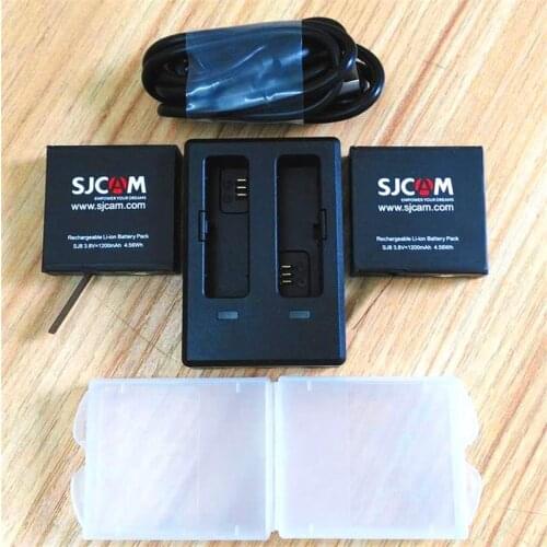 New Original SJCAM SJ8 Series 1200mAh Battery Charger Dual Charger/Case for SJ8 Pro/ Plus/ Air Actioin Camera Accessories