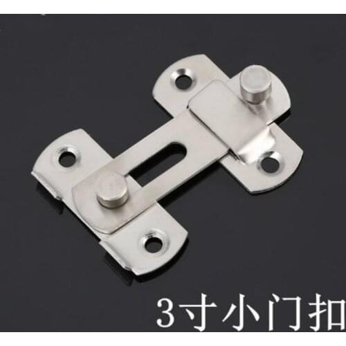 New Stainless Steel Home Safety Gate Door Bolt Latch Slide Lock Hardware+Screw