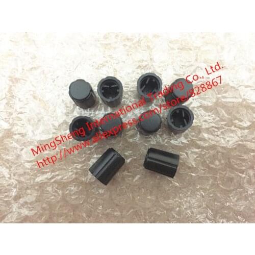 Original new 100% plastic half shaft knob 6MM 11.2*14.5 D type coded KNOB CAP potentiometer knob Cap Black