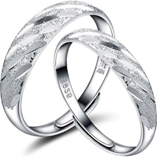 Couples jewelry S925 pure sv ring meteor shower buddhist monastic discipline Mens and womens ring