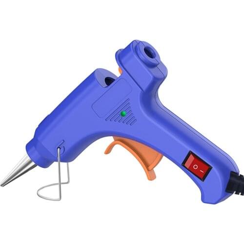 Hot Melt Glue Gun with 12 Glue Sticks 20W Industrial Mini Guns Thermo Electric Heat Temperature Tool for DIY Arts Crafts