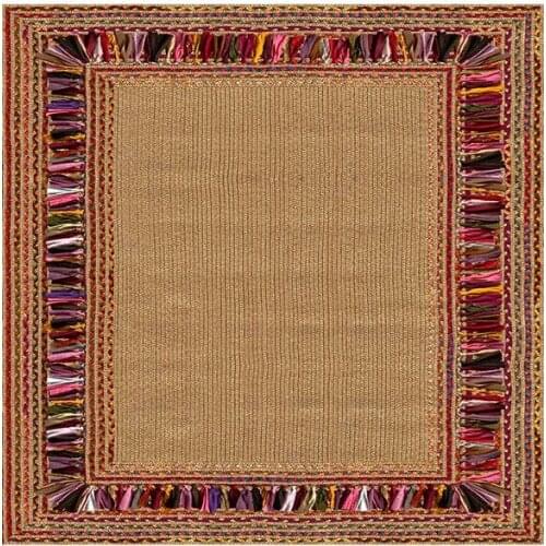 Straw mat rug non-slip floor washable