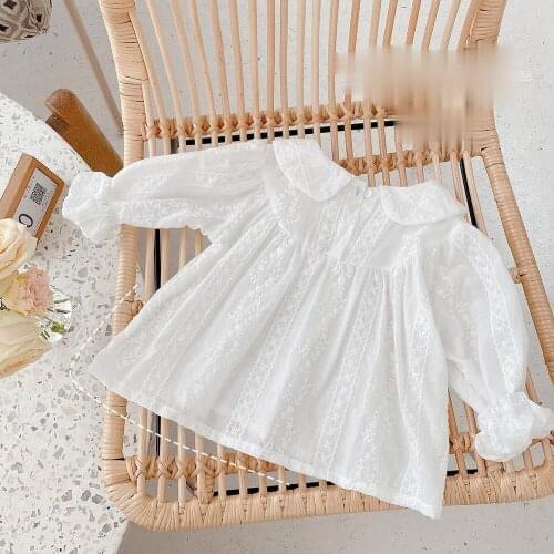 Spring Baby Girls Korean Style Fashion Cute Lace Long-sleeved Shirt