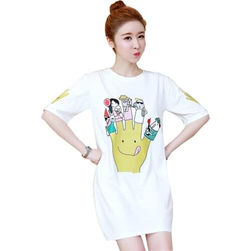 Women T-Shirt Big Size Cartoon Short-Sleeved Anime Casual Hip-Hop Harajuku Tops Ulzzang Summer Vintage Clothing FC1051
