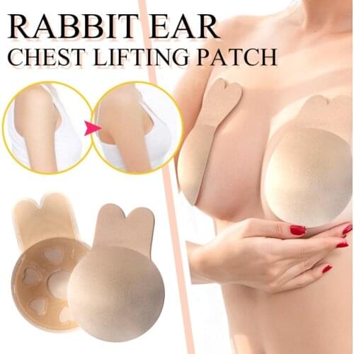 1Pair Reusable Women Breast Petals Silicone Bust Nipple Cover Pasties Stickers Breast Strapless Adhesive Backless Stick on Bra