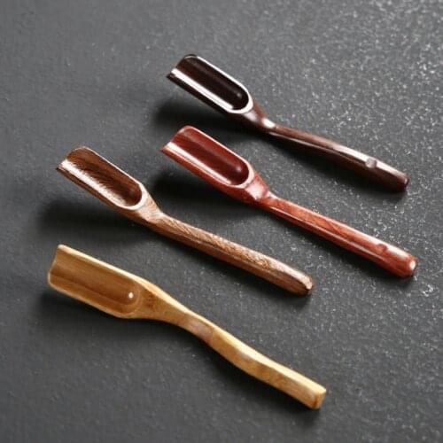 1Pc Natural Wooden Tea Scoop Chinese Kongfu Tea Shovel Bamboo Retro Style Portable Teaspoon Tea Ceremony Teaware Accessories