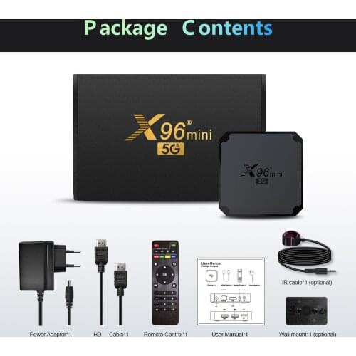 10PCS/lot X96 Mini 5G Amlogic S905W4 Android 9.0 TV Box Quad Core 2.4G 5G Wifi 4K Set Top Box VS X96Q X96 MAX PLUS