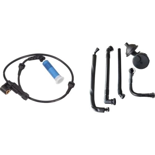 2 Set Car Accessories: 1 Set PCV Oil Separator Crankcase Vent Valve Breather Hose Kit & 1 Pcs Rear Wheel Speed Sensor