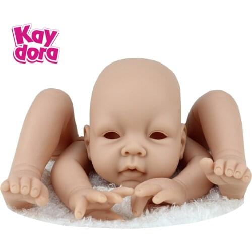 22 inch 55cm Unisex Vinyl Reborn Baby Doll Kits Doll Accessories Alive Open Eyed With Head 3/4 Limbs Blank Unpaint Parts DIY