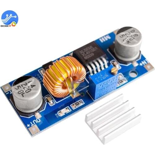 5A DC-DC Step Down Adjustable Power Supply Module LED Lithium Charger XL4015 4~38V 96% 5A DC adjustable step-down module