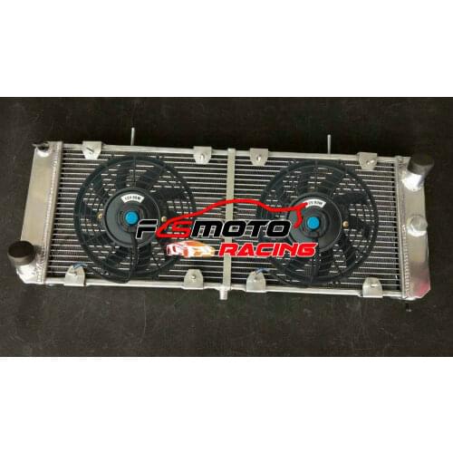 Aluminum Radiator + Fan For Fia-t X1/9 128 AS Convertible Bertone X1/9 Lancia Scorpion & Montecarlo All Years