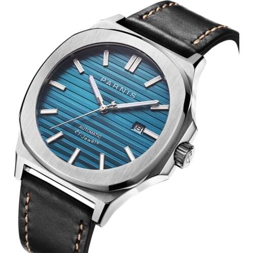 Parnis 42mm Mechanical Mens Watches Automatic Men watch Clock Top Brand Luxury Diver Sapphire Crystal Relogio Masculino 2019