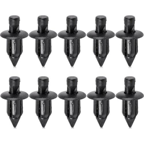 DWCX 10Pcs Black Front Rear Bumper Clip Retainer Fastener 66824-01G00 For Nissan Suzuki GSX-R GSXR Yamaha YZF R1 Kawasaki Ninja