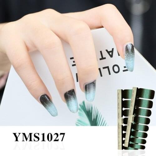 Nail Art Design Nail Glitter Purple Full Paste Gradient Nail Stickers Nail Stickers Decals Nail Accessories