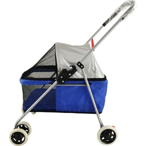 For Small Breeds Dogs Pet Cat Stroller Doggy Cart Lightness Transportation Portable Foldable Outdoor Travel Vehicle Dog Car Seat