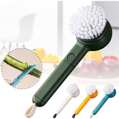 Fruit Vegetable Cleaning Brush Peeler 2 In 1 Fruit Vegetable Cleaner Brush For Carrot Potato Kitchen Tools Gadgets Accessories