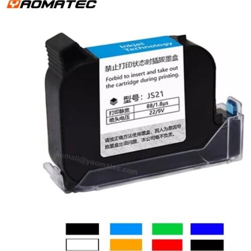 JS21 Handheld Printer Ink Cartridge Fast Dry Eco Solvent 600DPI Print Height 12.7mm Inkjet Printer Colorful Ink Cartridge