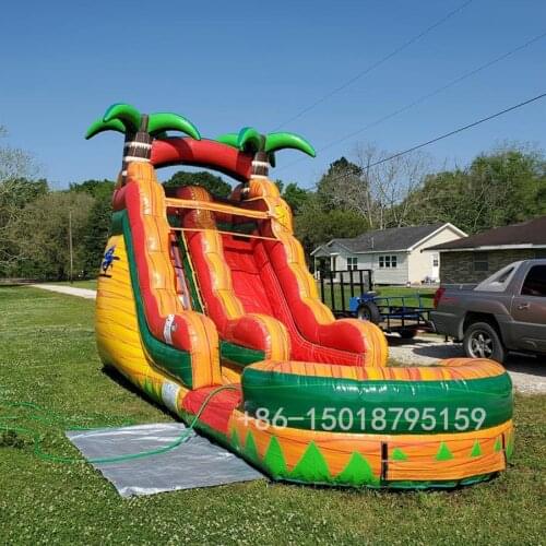 Aeor Commercial Bouncer Slide China Manufacturer Pool Inflatable Water Slide for Children Adult Obstacle Course with Pool