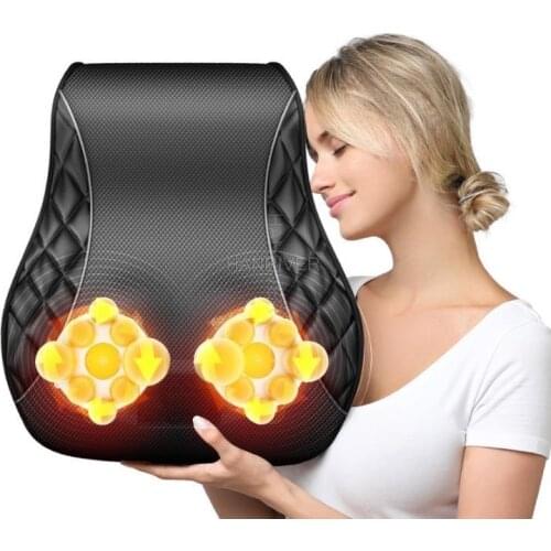 8 Massage Heads Kneading Infrared Heating Electric Body Cervical Massage Cushion Waist Neck Shoulder Massage Pillow Vibrator
