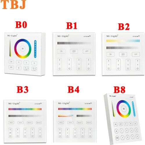 MILIGHT Battery Operated B0 B1 B2 B3 B4 B8 4-Zone 8 Zone 2.4GHz Wireless Touch Panel Dimmer/RGBW/RGB + CCT LED Remote Controller