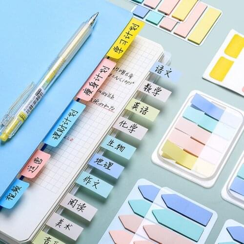 Morandi Color Sticky Notes Memo Pad Planner Bookmark Index Label Sticker School Office Supplies