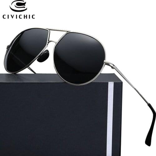 Chic Polarized Sunglasses Men Driving Glasses Blue Film Plated Eyewear Classic Gafas De Sol Pilot Alloy Oculos UV400 Lentes E167