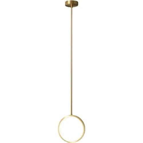 Post modern Italian circle tube pendant lights Nordic American luxury restaurant bedroom living room gold hanging lamps fixtures