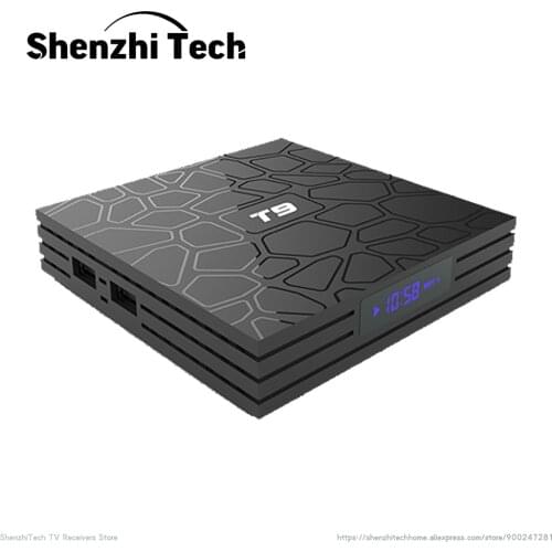 T9 4K 2021 Smart TV Box M3u QHDTV Rockchip RK3318 Android 10.0 Set-Top Boxes 4GB RAM 64GB ROM 2.4G/ 5G WIFI Bluetooth Balance