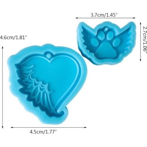 R58E Shiny Glossy Silicone Resin Molds love Silicone Mold DIY Keychain Pendant Jewelry Epoxy Resin Mould for Valentine