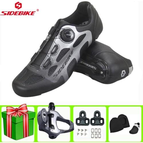 SIDEBIKE Carbon Ultralight Cycling Shoes Sapatilha Ciclismo Self-Locking Racing Road Bike Athletic Riding Bicicleta Men Sneakers