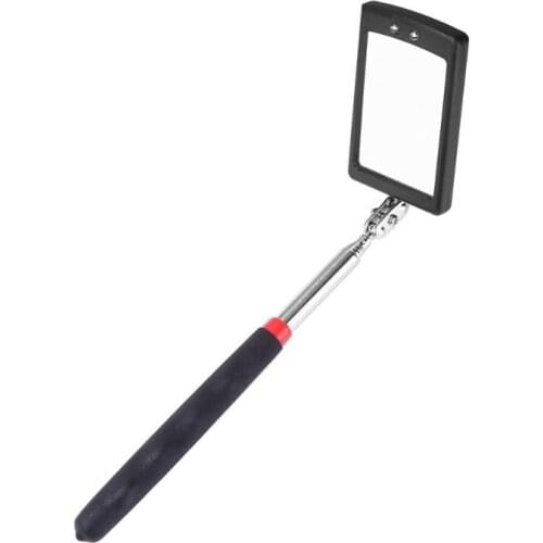 Endoscope Folding Retractable Telescoping Inspection Mirror Durable Safety Environmental Protection with 2 LED Lights