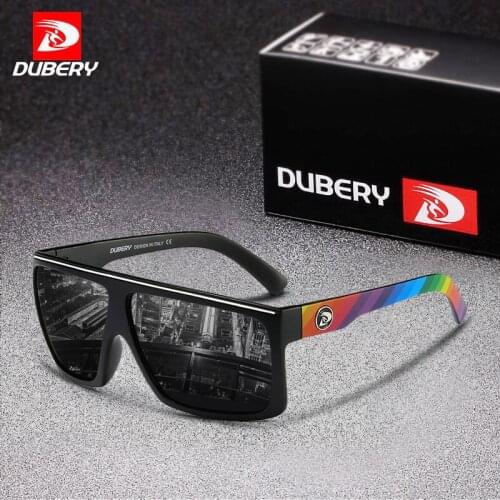 DUBERY Brand Design Polarized Sunglasses Men Driving Shades Male Fashion Summer Mirror Square Sun Glasses For Men Oculos UV400
