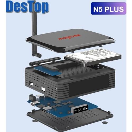 Magicsee N5 Plus S905X3 Android 9.0 TV BOX 4G Ram 64G Rom 2.4/5G Dual WiFi Ethernet BT 4.0 Smart Box 8K HDR Set Top Box 2pcs DHL