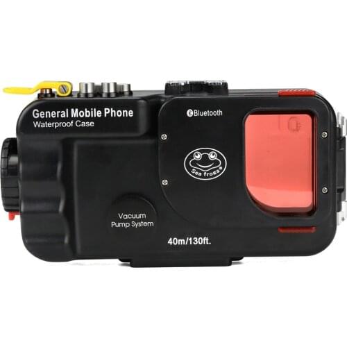 Seafrogs 40m/130ft Universal Bluetooth Waterproof Housing Diving Phone Case Cover Bag For Mobile Phone - Black/White