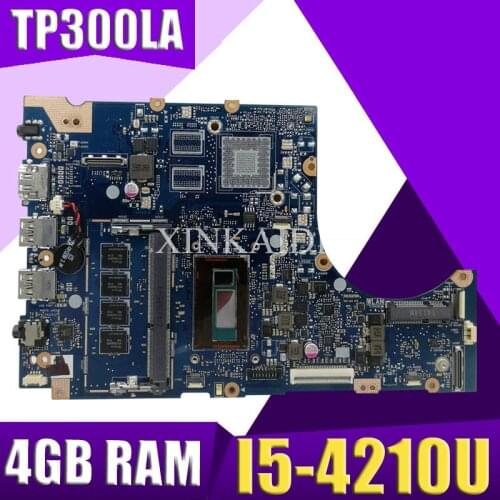 XinKaidi TP300LA Laptop motherboard for ASUS TP300LD TP300LJ Q302LA Q302L TP300 TP300L TP300LAB mainboard 4G RAM I5-4210U