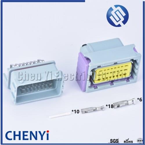 1 set FCI 24 pin Oil to gas computer board ECU plug Male female auto car waterproof connector HCCPHPE24BKA90F 211PC249S8005