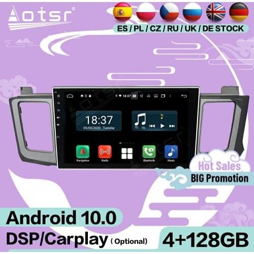 128G Carplay Screen Multimedia Stereo Android Player For Toyota RAV4 2012 2013 2014 2015 GPS Navi Audio Radio Receiver Head Unit