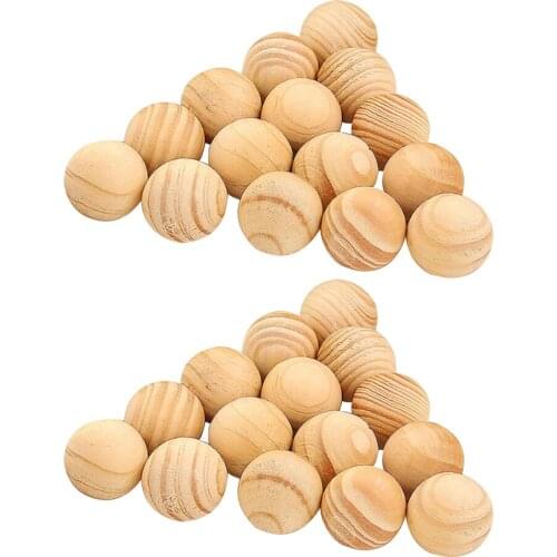 200PCS Natural Cedar Wood Balls Moth Repellent For Drawers Storage Boxes Closets Pest Control And Mothproof Natural Camphor Ball