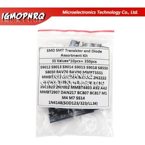 35values*10PCS=350PCS SMD SMT hjxrhgal Transistor and Diode Assortment Kit