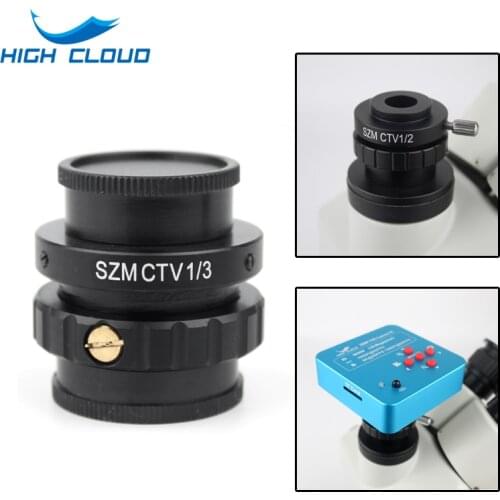 0.3X 0.5X 0.35x adaptador c-mount Lens TV1/2 1/3 CTV Adapter For Trinocular Focal Lens Stereo digital Microscope HDMI VGA Camera