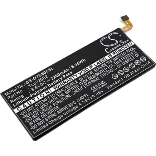 2021 Battery For Alcatel TLp026E2 One Touch Idol 4 LTE Dual SIM,OT-6055,OT-6055B,OT-6055H,OT-6055K 2200mAh / 8.36Wh