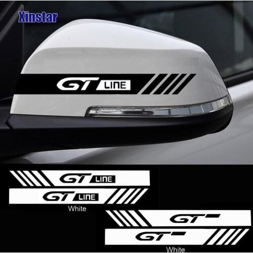 2pcs Car Rearvie Mirror Sticker For Peugeot 106 107 108 206 207 208 2008 3008 306 308 307 508 407