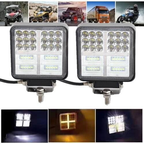 Car accessories LED Pods Light Bar 4Inch 108W Square LED work light for Truck Boat ATV Motorcycle Headlight 12V 24V Actual 36W
