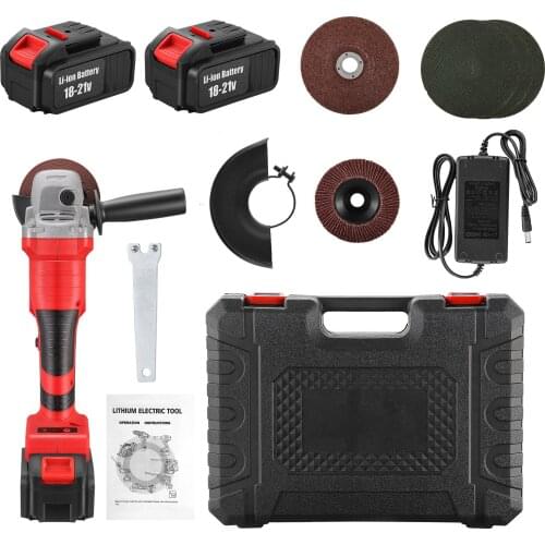 Cordless Angle Grinder Set 20V Max Brushless Motor 1-Position Auxiliary Handle, 5pc Saw Blade for Grinding Cutting Grooving