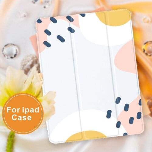 For ipad case Line Art Leaves For iPad 10.9 inch Air 4 2020 ipad 5th 6th 10.2 inch 8th Generation 12.9 inch Pro 2018 Mini 4 5